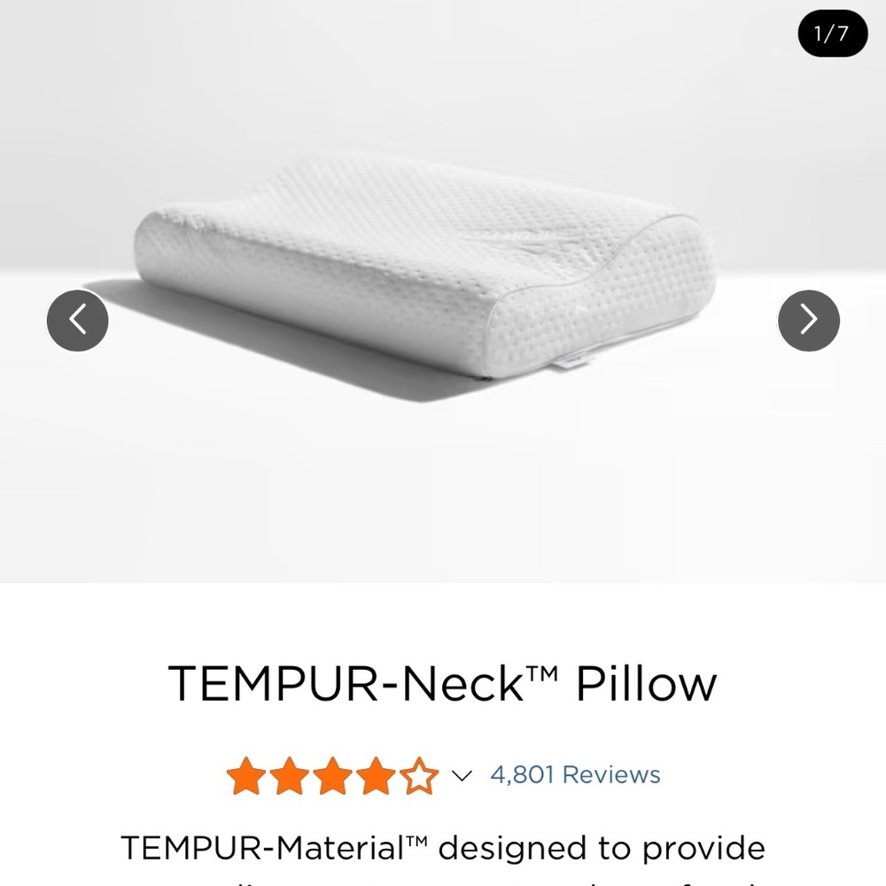 Tempurpedic Neck Pillow Set of 2